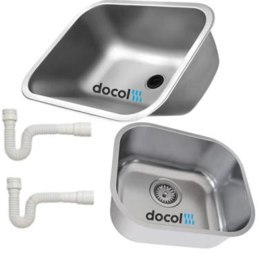 Imagem de Combo Tanque Docol Inox 50x40x23 Acetinado Lavanderia e Cuba Cozinha I