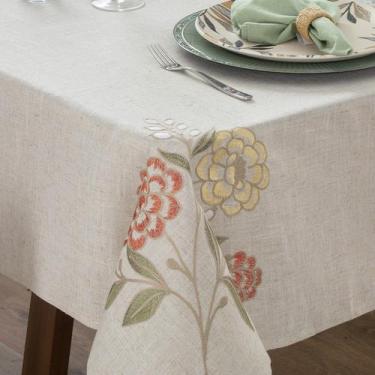 Imagem de Toalha de Chá Centro Mesa Bordado Quebec Floral 85cm Jolitex
