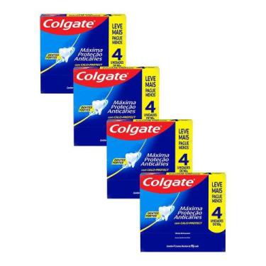 Imagem de Kit 4 Pack Creme Dental Colgate Máxima Proteção Anticáries 90g 4un Cad