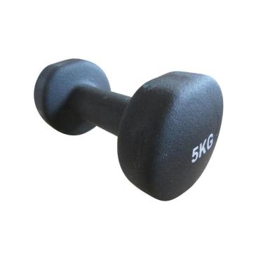 Imagem de Haltere Em Ferro Fundido Revestido com Neoprene Pelegrin  PEL-05DB 5kg-Unissex