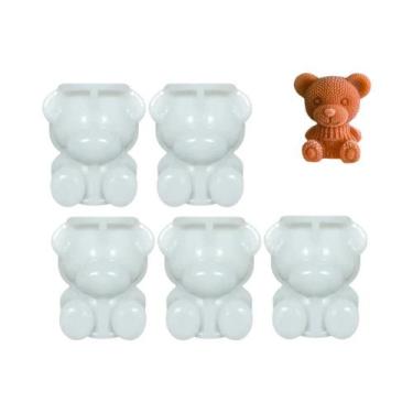 Imagem de Molde De Silicone 3D Urso Para Gelo, Ferramenta DIY Para Fazer Sorvete