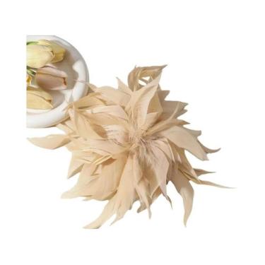 Imagem de Broche De Plumas Estiloso De 22CM Para Mulheres, Acessório De Joalheri