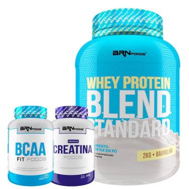 Imagem de Kit Fusion 2kg + BCAA 100g + Creatina 100g - BRNFOODS-Unissex