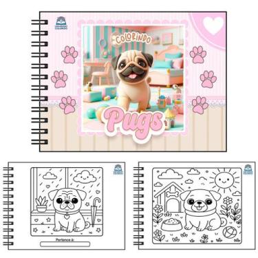 Imagem de Livro de Colorir Infantil GATINHAS 50 Folhas Capa Dura - ONR, Pugs