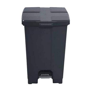 Imagem de LIXEIRA PLASTICO 100L COM PEDAL E RODA QUADRADO PRETO/UN/JSN