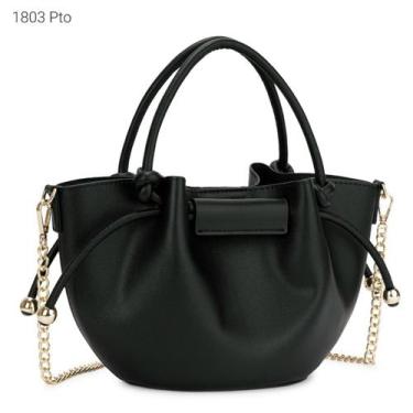 Imagem de Bolsa Feminina Saquinho de Mão e Transversal com Alça de Corrente Kit 