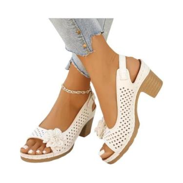 Imagem de Sandálias Femininas De Verão Retro Com Salto Alto, Respiráveis, Antide