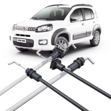 Imagem de Par Cabo Fechadura Porta Diant Esq Dir Uno G2 Vivace Way Apos 2010 201