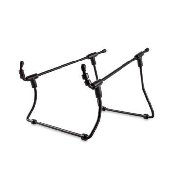 Imagem de Suporte Notebook Ergonômico NR17 em Aço Preto Dobrável com Regulagem d