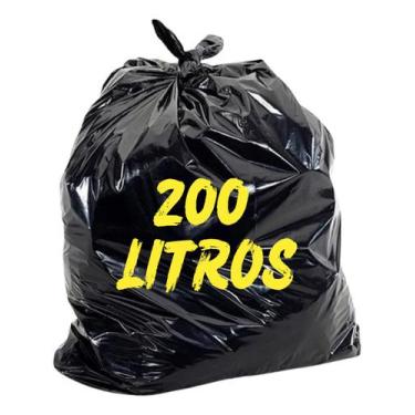 Imagem de Saco De Lixo 200 Litros Reforçado Grosso 20 Unidades - PREMIUM