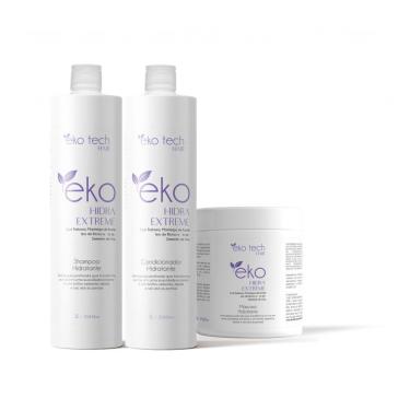 Imagem de Kit Shampoo + Cond Hidra Extreme Eko Tech 1L + Mascara 500G