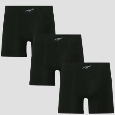 Imagem de Cueca Masculina Boxer Modal Zee Rucci Premium Lisa Básica, 3 preto, GG