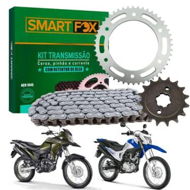 Imagem de Kit Transmissão Relação com Retentor AÇO 1045 NXR 160 BROS 2015 2016 2