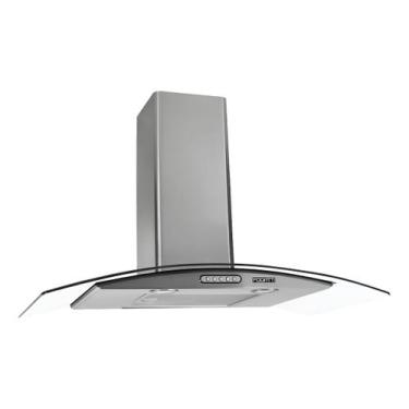 Imagem de Coifa de Parede Fogatti Vidro Curvo Slim Inox 4 e 6 Bocas 90cm - 220v,