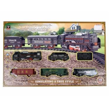 Imagem de Trem Infantil Trem Locomotivo Infantil com Luz Trilhos e Vagões com Tr