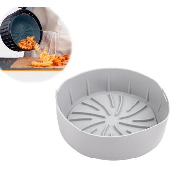 Imagem de Forro Para Air Fryer De Silicone Forma Reutilizavel Antiaderente 22x8cm Cinza