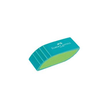 Imagem de Borracha Faber-Castell Colorida Bicolor Verde com Formato Ergonômico para Mais Conforto ao Apagar 1 Unidade