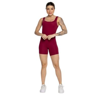 Imagem de Macaquinho Smart Bella Fiore Decote Em U Roupa Para Treino Academia Moda Fitness-Feminino