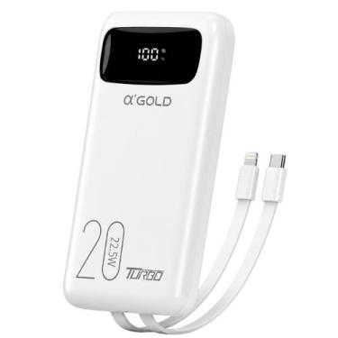 Imagem de Carregador portátil power bank 20000mah turbo 22.5w a gold - branco, B