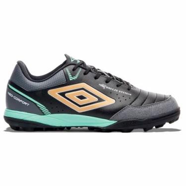 Imagem de Chuteira Society Umbro Neo Comfort Preto Verde Original, Preto verde, 