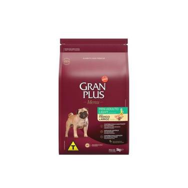 Imagem de Racao gran plus menu light caes ad mini frang/arroz 3kg, ROXO, 3