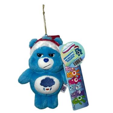 Imagem de Ornamento Enfeite De Pelúcia Para Árvore De Natal Boneco Urso Zangadin