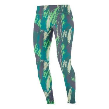 Imagem de Calça Legging Salomon Graphic Original Alta Qualidade, Verde, P