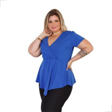 Imagem de Blusa Feminina Bata Decote V Plus Size, Linda , Sexy, Estilosa, Festa 