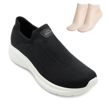 Imagem de Tênis Slip-On Kolosh PB e Meia KL26-E0428, 38, Preto, Branco