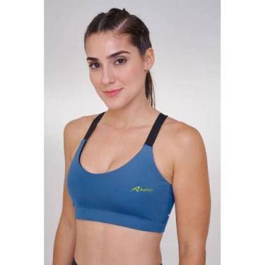 Imagem de Top Authen Essentialrun Solution - feminino - azul, Azul, G