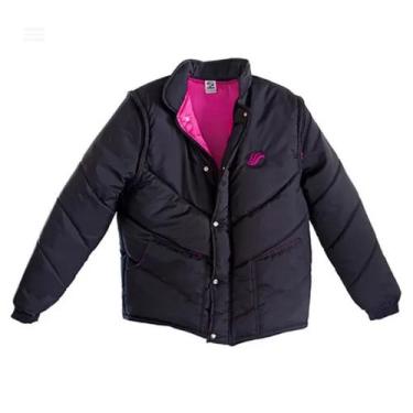 Imagem de Blusao jaqueta canada alba feminina soft nylon motoboy frio, G, PRETO