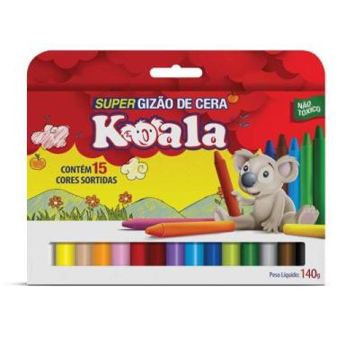 Imagem de Giz de Cera Jumbo 15 Cores Super Gizao Koala PCT.C/06 - Delta