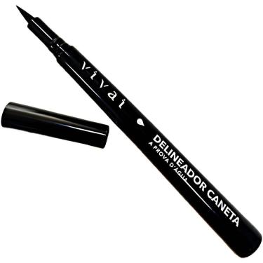 Imagem de Delineador Caneta Vivai À Prova D’Água Preto Traço Fino Preciso Longa Duração