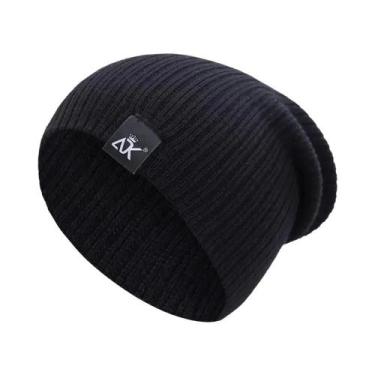 Imagem de Gorro De Inverno Tricotado Para Mulheres, Quente E Casual, Estilo Slou