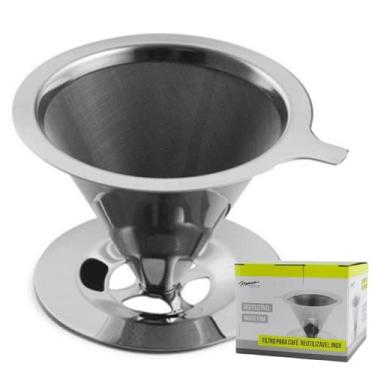 Imagem de Filtro Coador de Inox Reutilizável Passador Café - MIMO STYLE