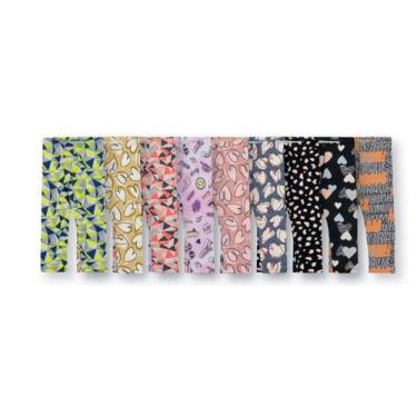 Imagem de Calça Legging Infantil Menina Estampada Colorida Divertida - Elian, Es