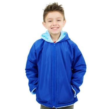 Imagem de Jaqueta Infantil Forrado Com Pelúcia grossa e capuz Inverno - BLACK SA