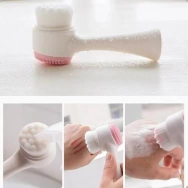Imagem de Escova para Limpeza Facial 2 Em 1 Escova Massageadora Limpeza de Cravo