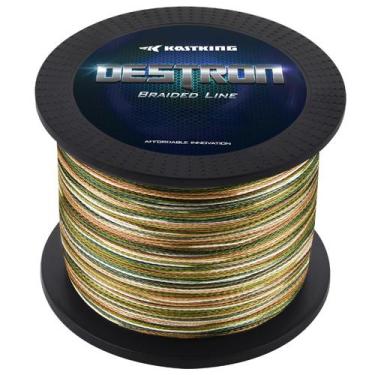 Imagem de Linha de pesca trançada KastKing Destron Moss Camo 10LB (4,5 kg)