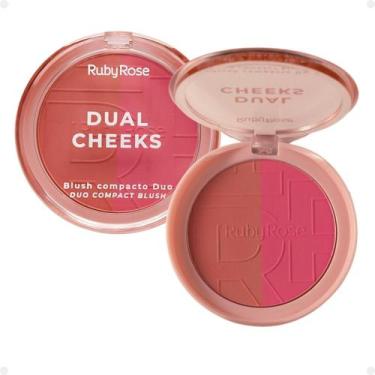 Imagem de Blush Compacto Duo Ruby Rose Dual Cheeks Peachy e Fuchsia Hb-m03-2