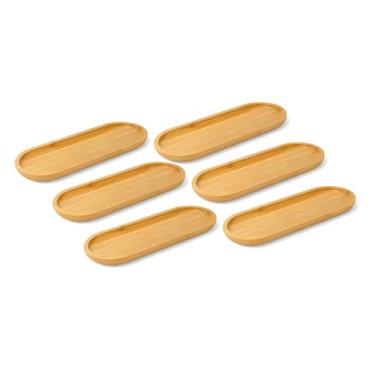 Imagem de 6 Petisqueiras Bambu Gamela Carne Frios Queijo Porção 44cm - Mimo