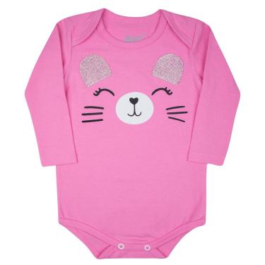 Imagem de Body Manga Longa Gaga Baby Ursa Algodão Rosa