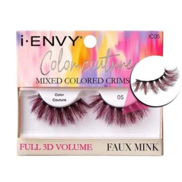 Imagem de Cílios postiços kiss i-envy color couture faux mink mixed colored crim