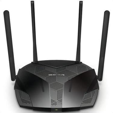 Imagem de Roteador Mercusys Mr80x Wi-fi 6 Ax3000 Gigabit Dual Band, Preto, MR80X