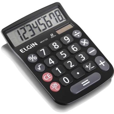 Imagem de Calculadora de Mesa 8 DIG. MV4133 C/VISOR Preta - ELGIN