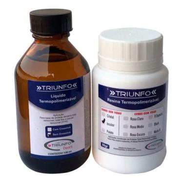 Imagem de Resina Acrilica Termopolimerizavel Incolor Kit 100ml + 80gr - TRIUNFO