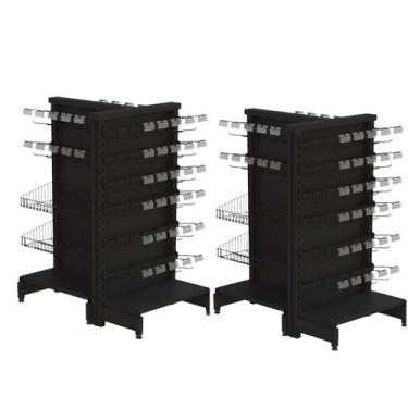 Imagem de Check Stand FIT Expositor Gondola Caixa Preto Kit 2 Peças - Amapá