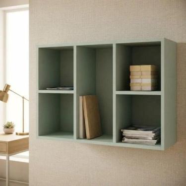 Imagem de Nicho Modulado Prateleiras Infinity Verde - Móveis Castro
