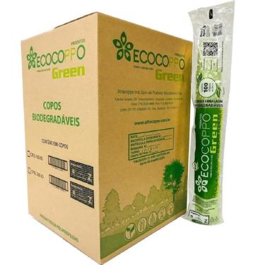 Imagem de Copo Plástico Biodegradável 180ml Transparente CX 2500 UN Ecocoppo Green