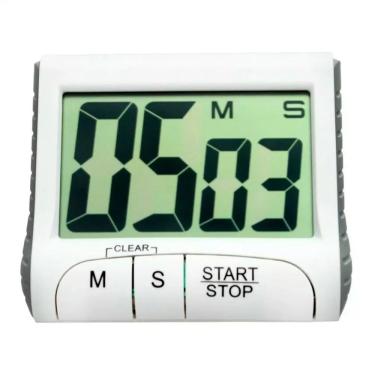 Imagem de Timer Temporizador Cozinha Cronometro Imã Magnético LCD